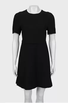 Wool dress with decor on the back