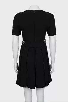 Wool dress with decor on the back