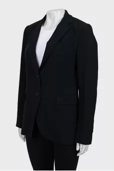 Slim fit jacket in black