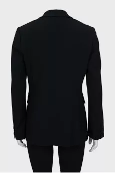Slim fit jacket in black