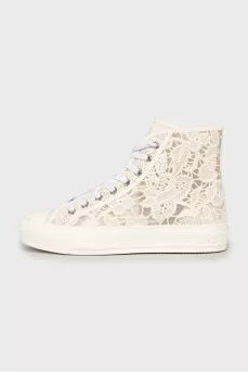 White textile high-tops