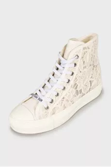 White textile high-tops