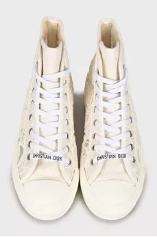 White textile high-tops