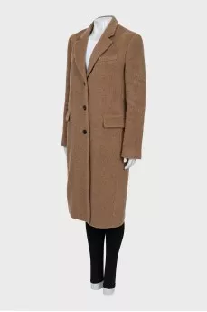 Brown single-breasted coat