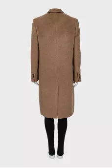 Brown single-breasted coat