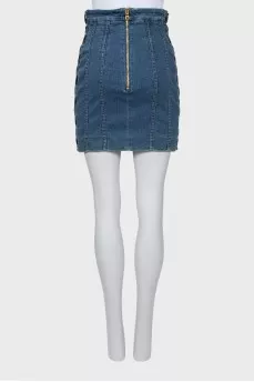 Slim fit denim mini skirt