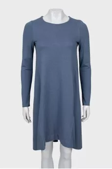 Blue A-line dress