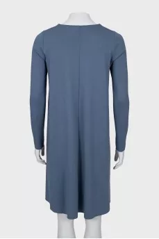 Blue A-line dress