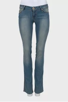 Blue flared jeans