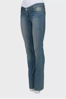 Blue flared jeans