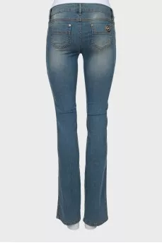 Blue flared jeans