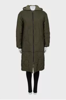 Green reversible down jacket