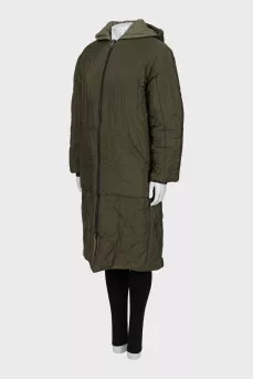 Green reversible down jacket