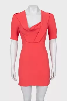 Red dress with 3/4 sleeves