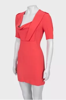 Red dress with 3/4 sleeves