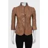 Brown leather jacket