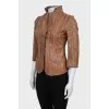 Brown leather jacket