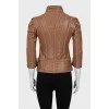 Brown leather jacket