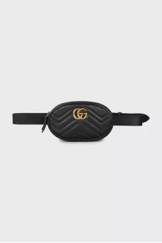 Сумка Black Matelassé Leather GG Marmont