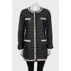 Quilted jacket with decor