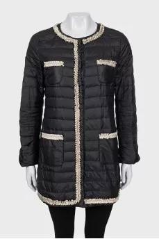 Quilted jacket with decor