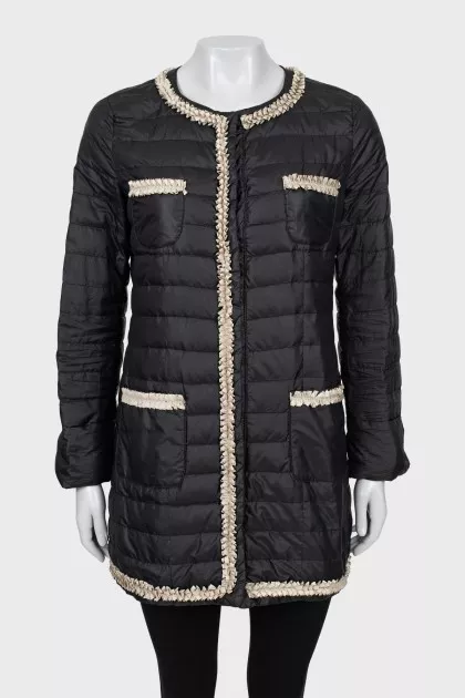 Quilted jacket with decor