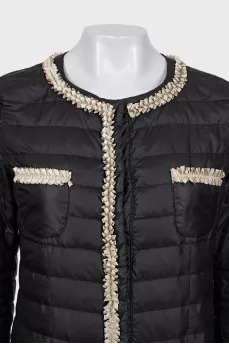 Quilted jacket with decor