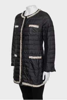 Quilted jacket with decor
