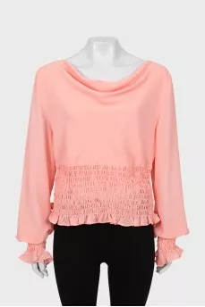 Pink fitted blouse