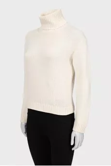 Beige turtleneck sweater