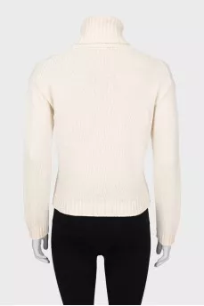 Beige turtleneck sweater