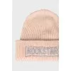 Men's hat with embroidered print