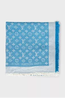 Scarf with fringe in signature print