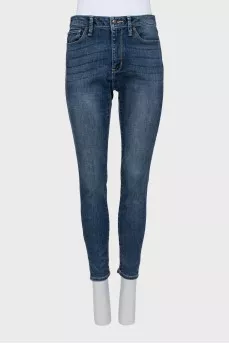 Blue cropped jeans