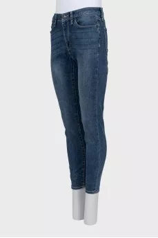 Blue cropped jeans