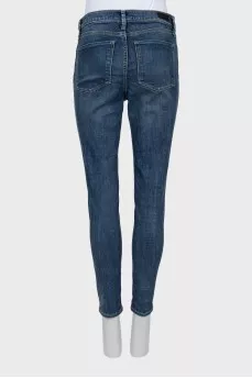 Blue cropped jeans