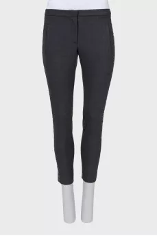 Short trousers decorated with rhinestones