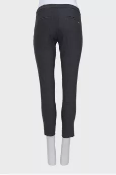 Short trousers decorated with rhinestones