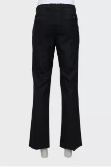 Men's straight wool trousers