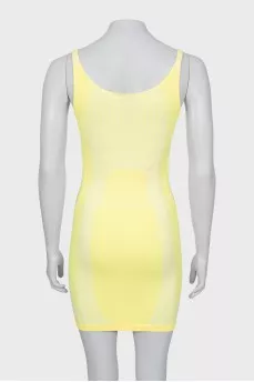 Bodycon yellow sleeveless dress