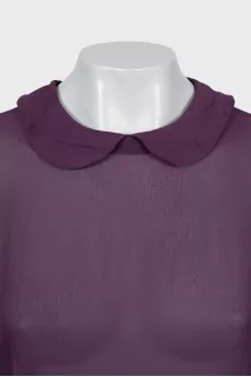 Transparent purple blouse