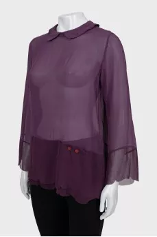 Transparent purple blouse