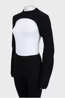 Black cropped sweater