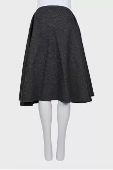 Wool sun skirt with adjustable waist