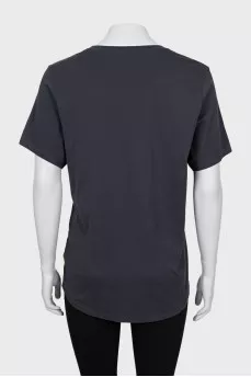 Gray straight fit T-shirt