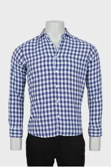 Men's fitted checkered shirt