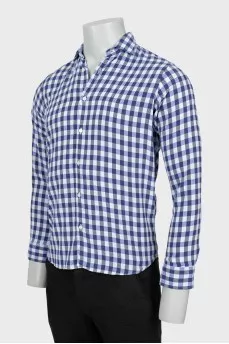 Men's fitted checkered shirt