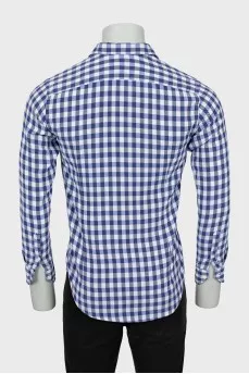 Men's fitted checkered shirt