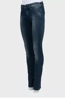 Skinny jeans with skull back