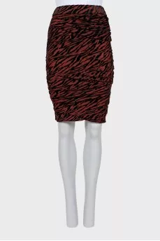 Animal print skirt with tag